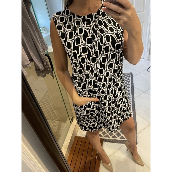 Clara Sun Woo Dresses & Skirts - NWT Clara Sun Woo Black White Giraffe Print Mini Stretch Dress Small Sleeveless